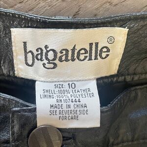 Bagatelle Black Leather Pants
